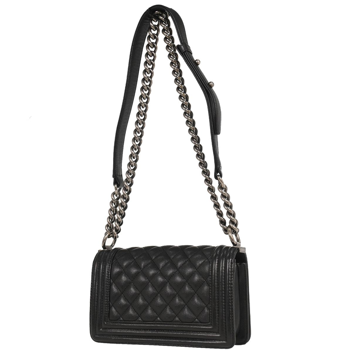 Boy Chanel 2018-2019 Black Caviar Small Chain Shoulder Bag