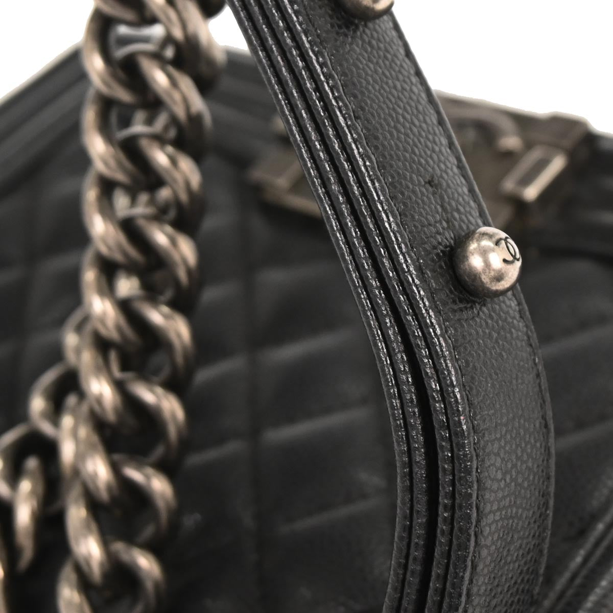 Boy Chanel 2018-2019 Black Caviar Small Chain Shoulder Bag
