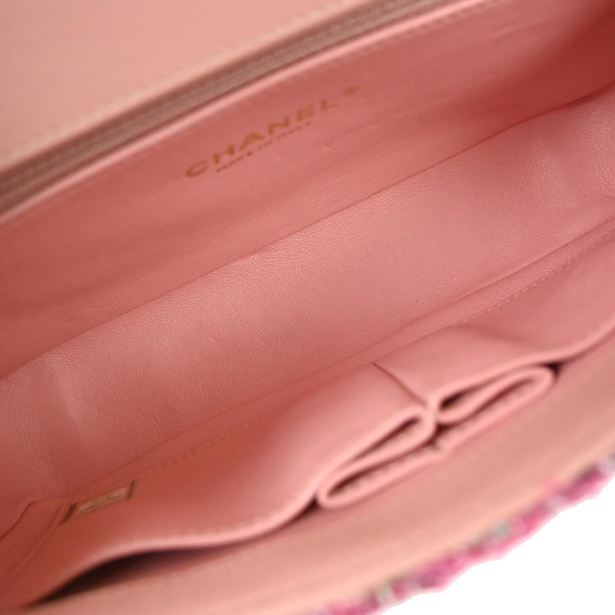 Chanel 2019 Pink Tweed Filigree Shoulder Bag