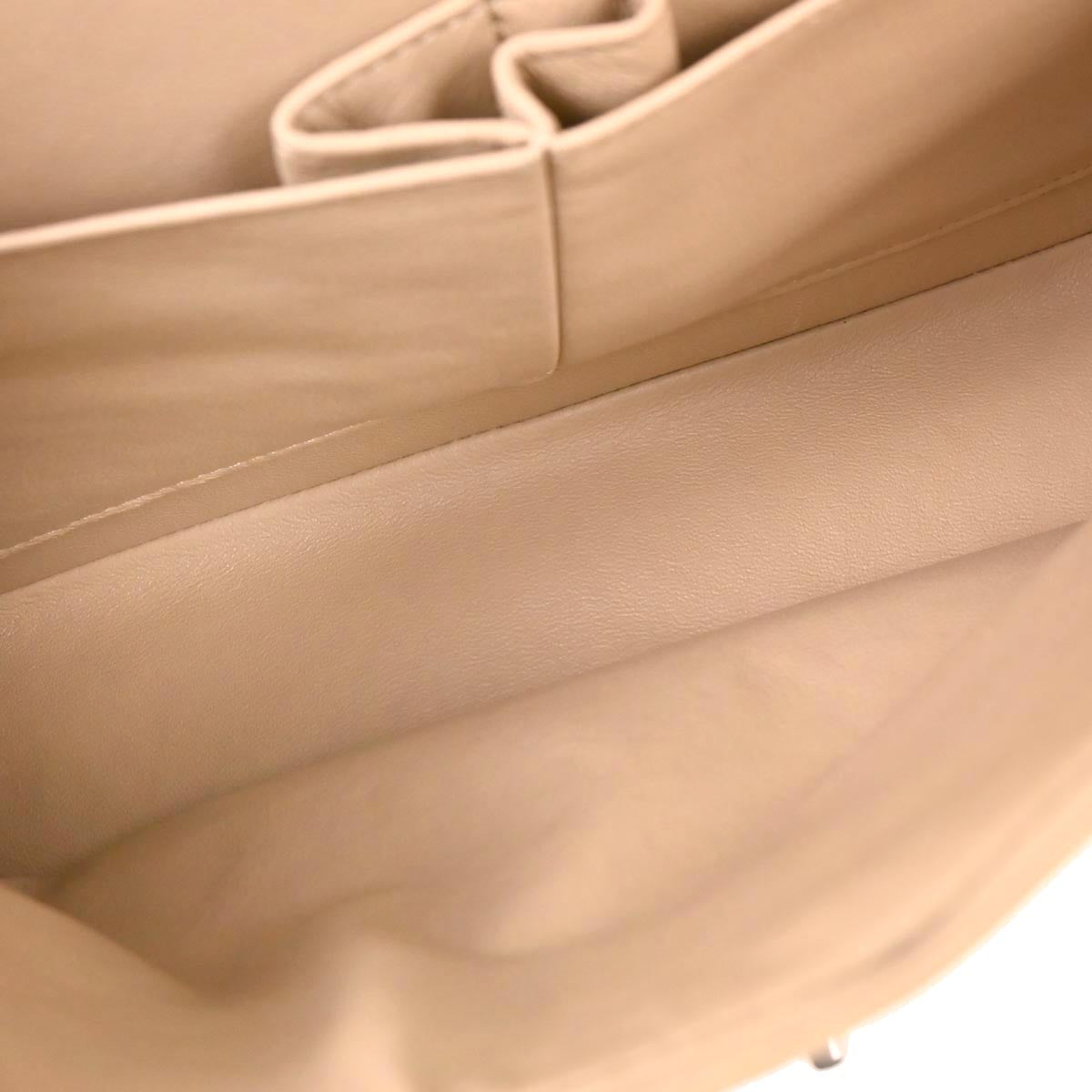 Chanel 2010-2011 Beige Caviar Medium Classic Double Flap Shoulder Bag