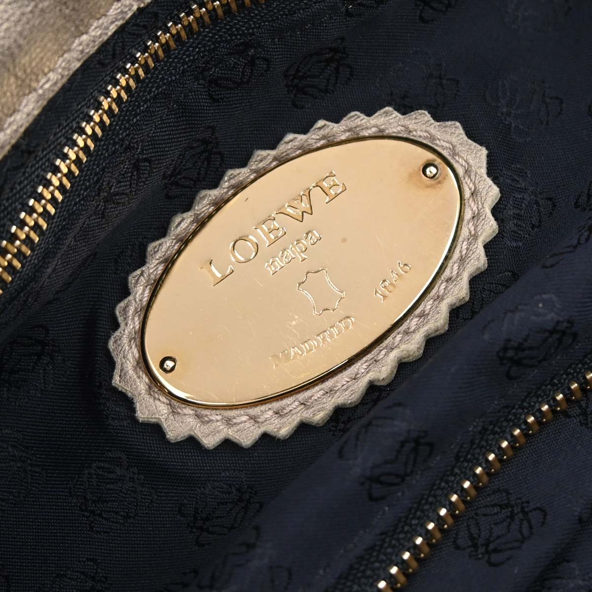 Loewe Gold Lambskin Nappa Aire Handbag