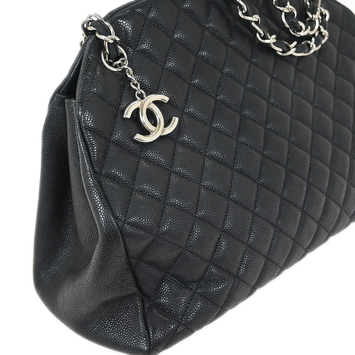 Chanel 2011 Black Calfskin Large Bowling Mademoiselle Handbag