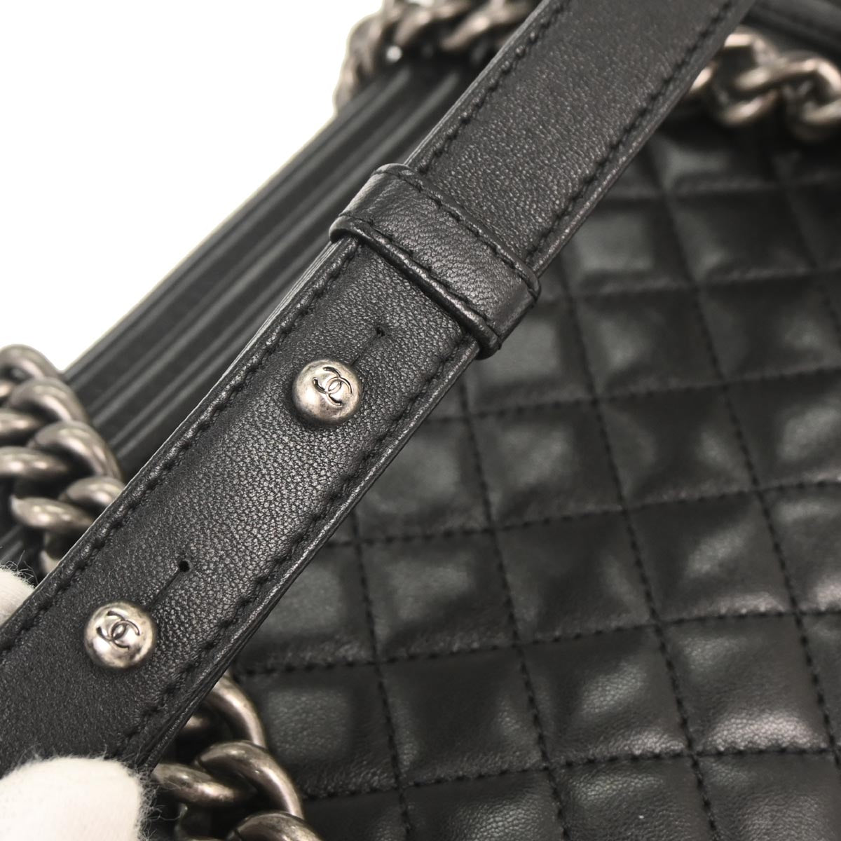 Boy Chanel Black Lambskin Medium Shoulder Bag