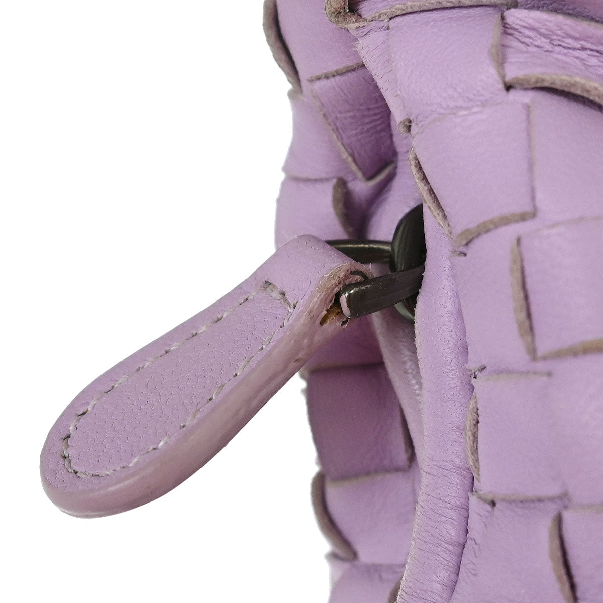 Bottega Veneta Purple Lambskin Intrecciato Hobo Handbag