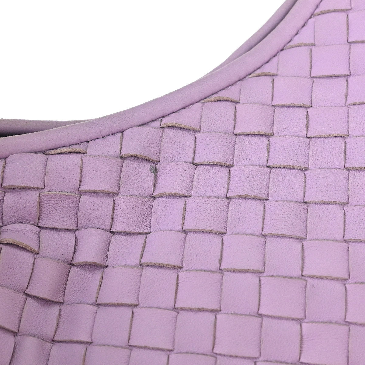 Bottega Veneta Purple Lambskin Intrecciato Hobo Handbag