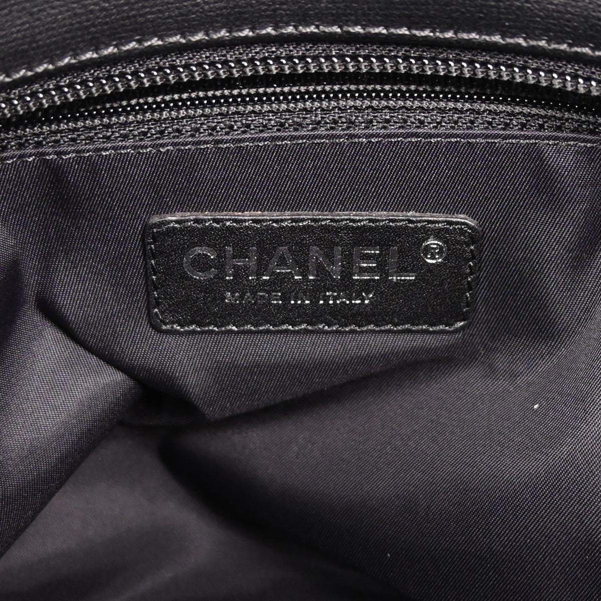 Chanel Black Canvas Paris-Biarritz Tote PM Handbag