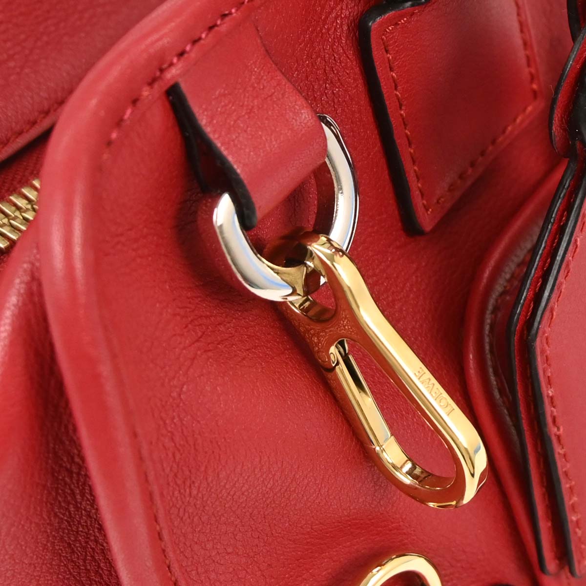 Loewe Red Leather Amazona 28 Multiplication 2way Shoulder Handbag