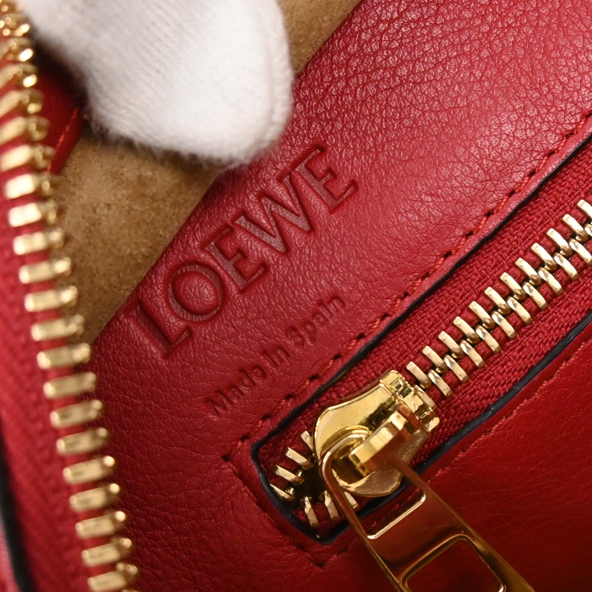 Loewe Red Leather Amazona 28 Multiplication 2way Shoulder Handbag