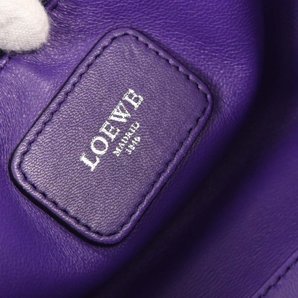 Loewe Purple Leather Amazona 28 Handbag