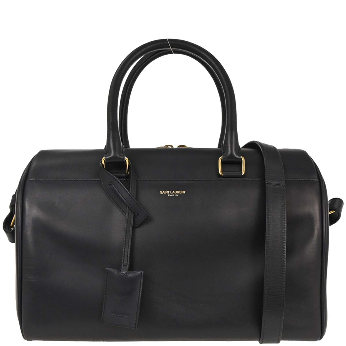 Saint Laurent Navy Leather Duffle 2way Shoulder Handbag