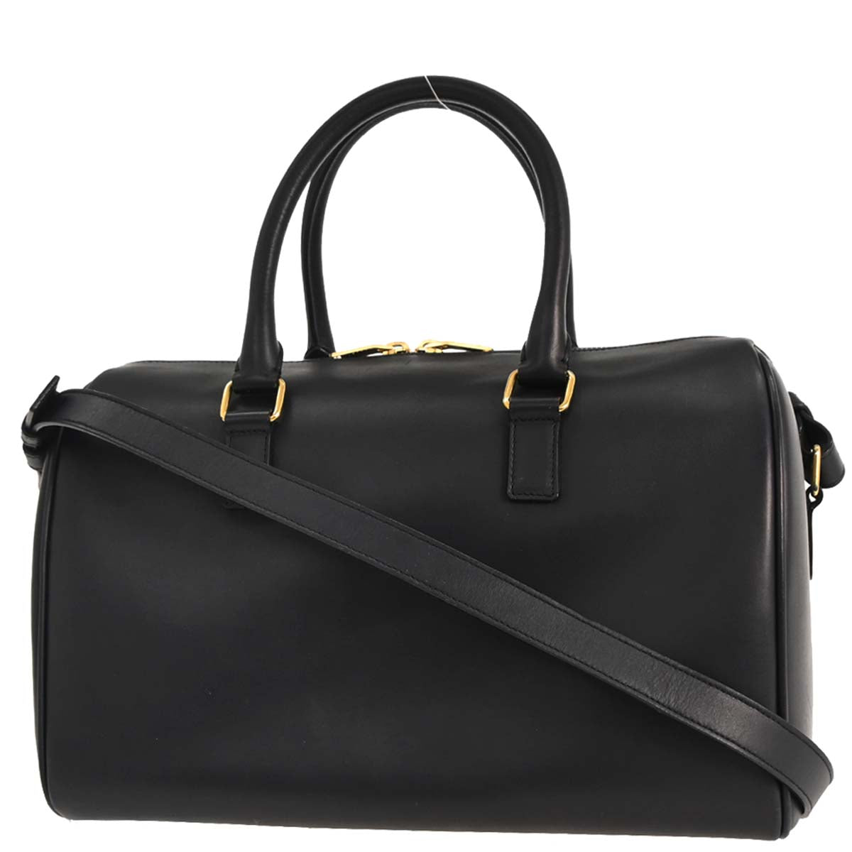 Saint Laurent Navy Leather Duffle 2way Shoulder Handbag