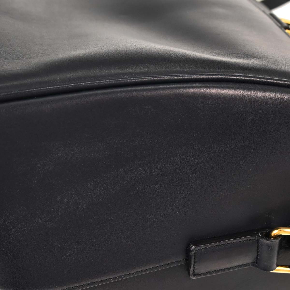 Saint Laurent Navy Leather Duffle 2way Shoulder Handbag