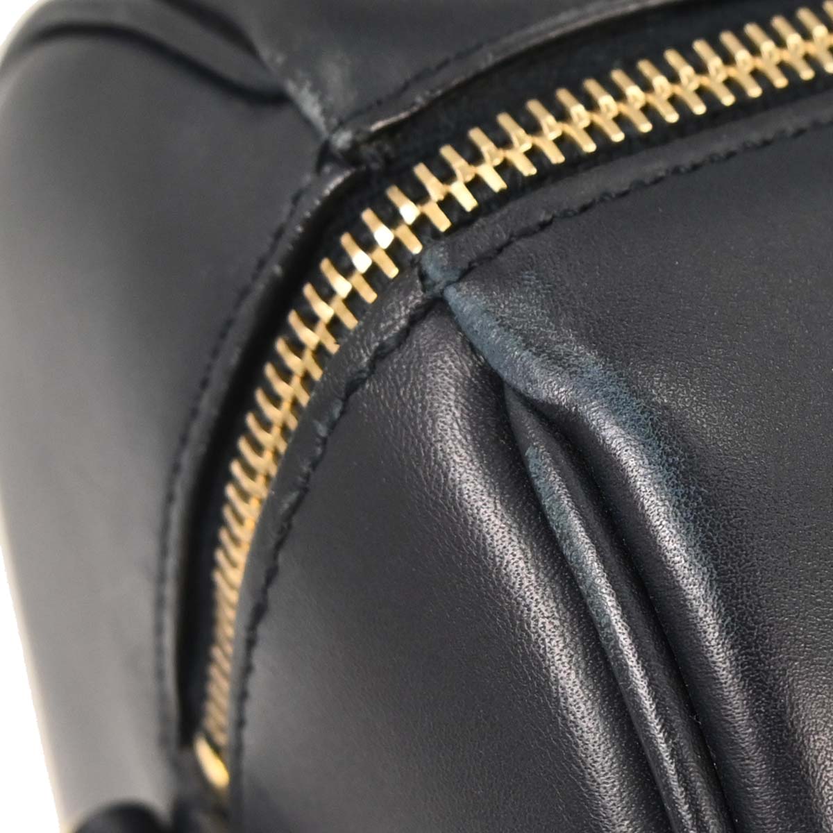 Saint Laurent Navy Leather Duffle 2way Shoulder Handbag