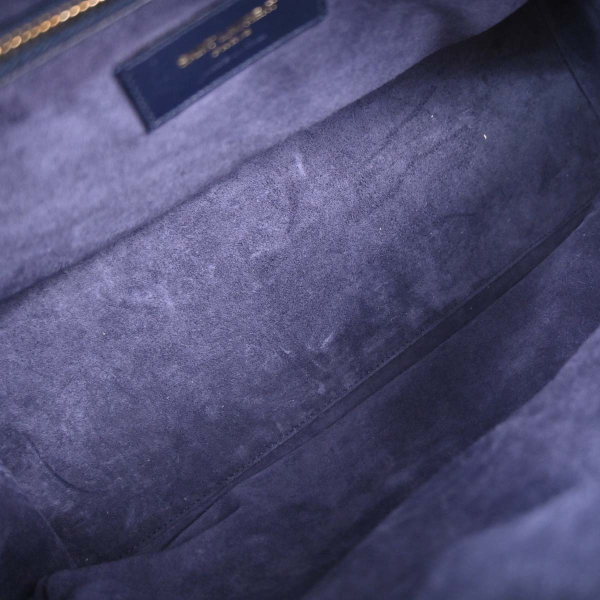 Saint Laurent Navy Leather Duffle 2way Shoulder Handbag