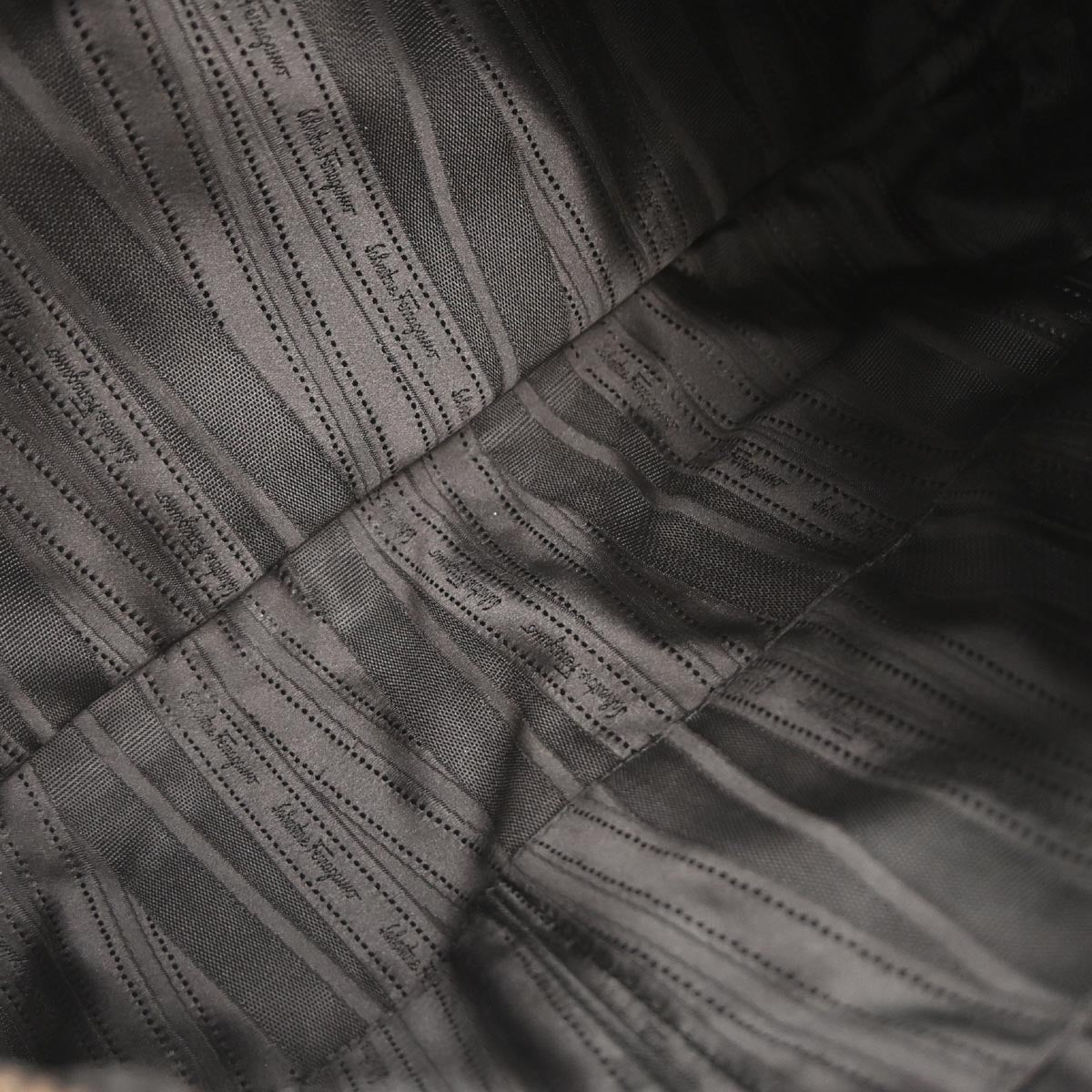 Salvatore Ferragamo Black Leather Gancini Handbag