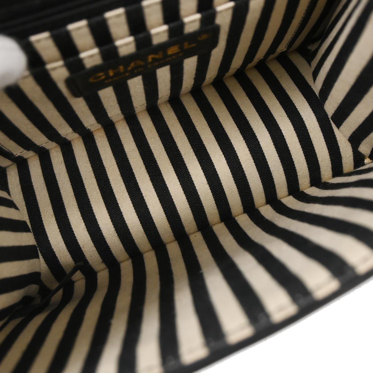 Chanel Black Calfskin Chevron Shoulder Bag