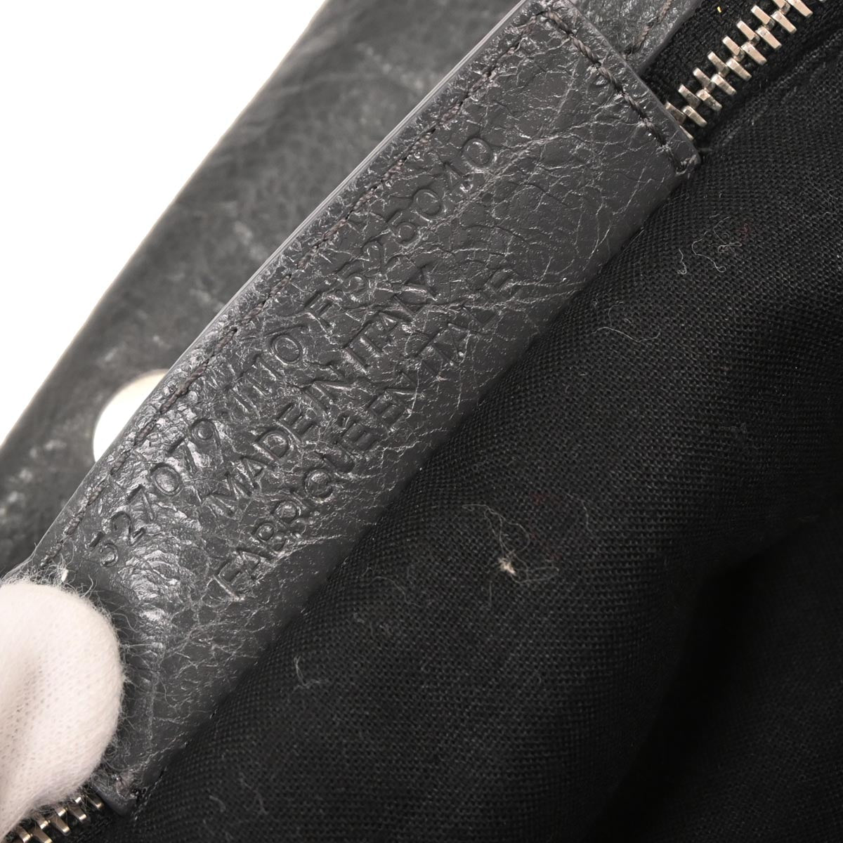 Balenciaga Gray Leather Envelope Shoulder Bag