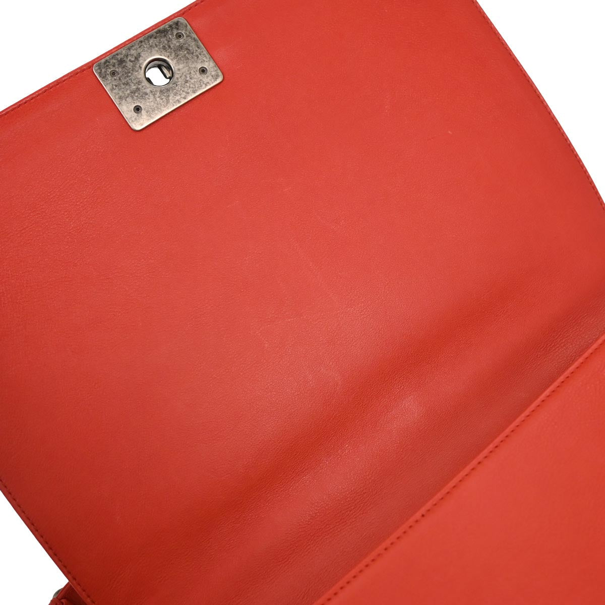 Boy Chanel Red Calfskin Wild Stitch Large Shoulder Bag