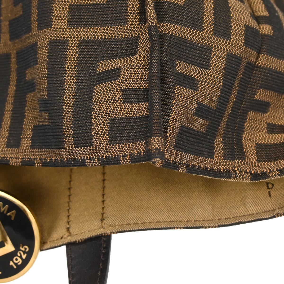 Fendi Brown Canvas Zucca Tote Handbag