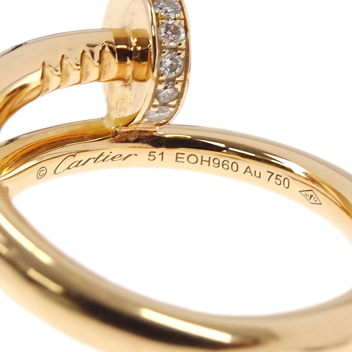 Cartier Juste Un Clou Ring Au750 Diamond Gold #51 #50
