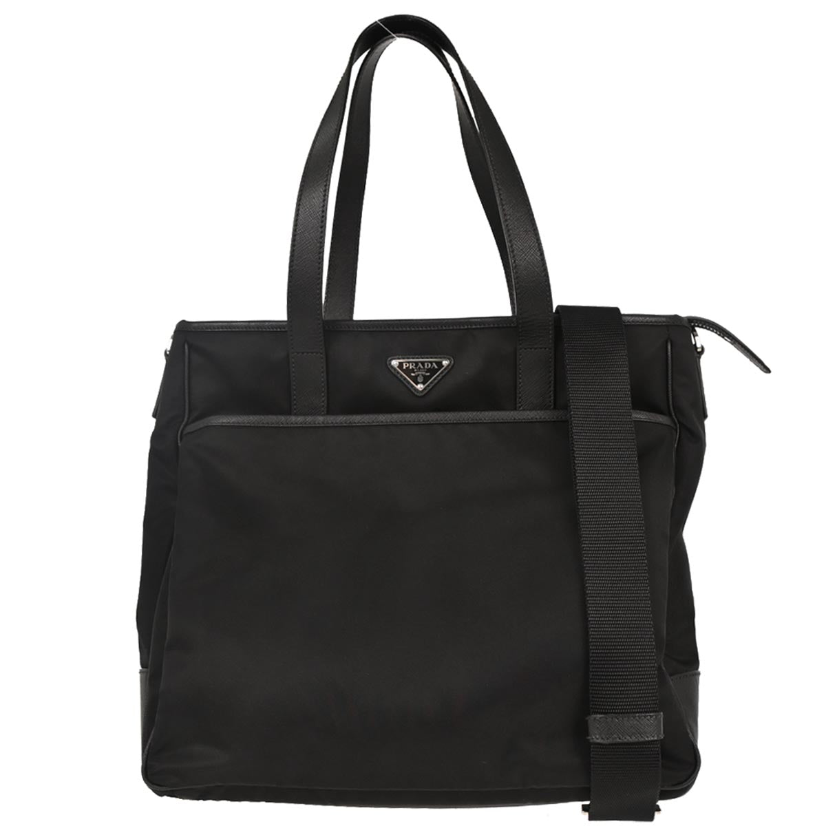 Prada Black Nylon 2way Shoulder Tote Handbag