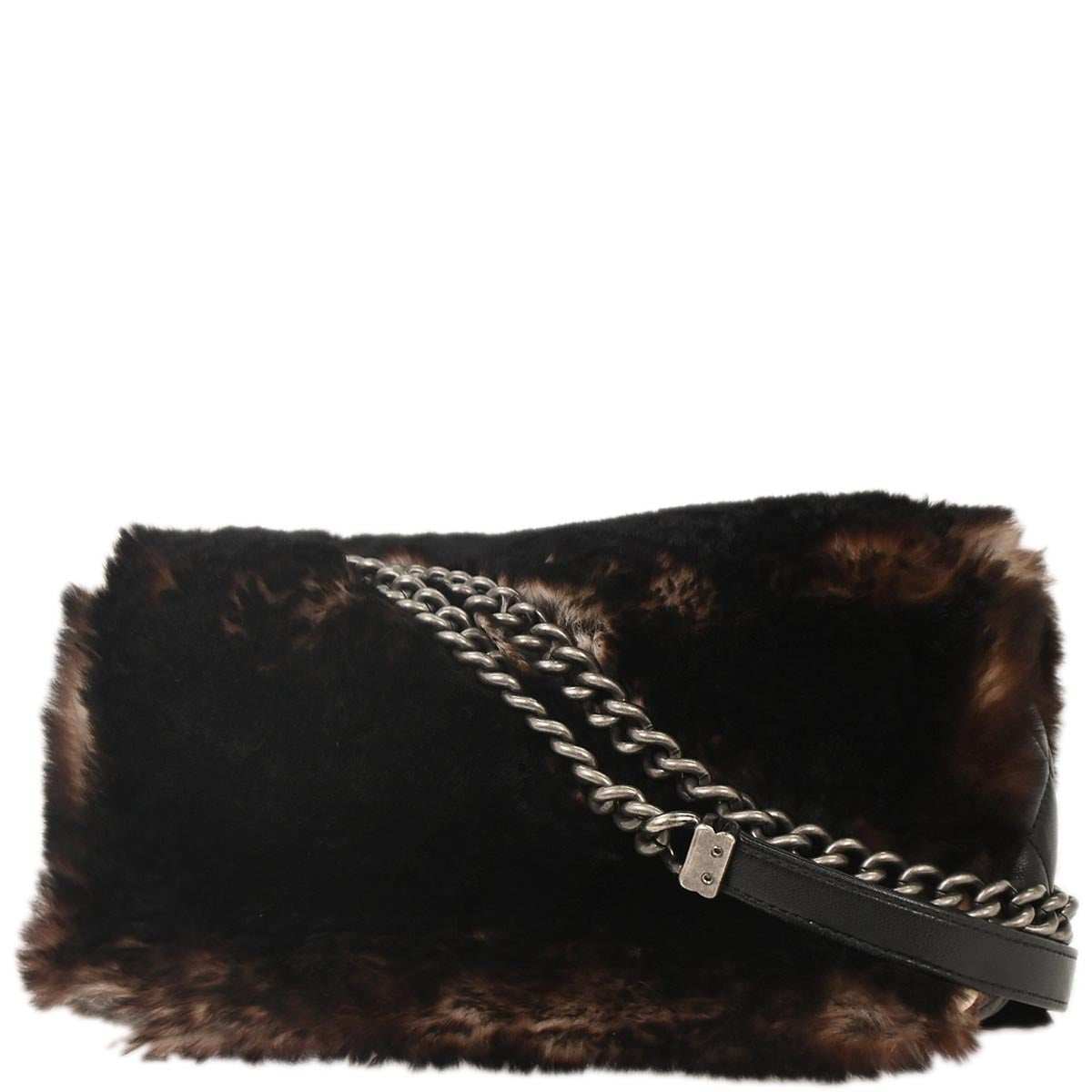 Chanel * 2014-2015 Brown Lapin Fur Shoulder Bag