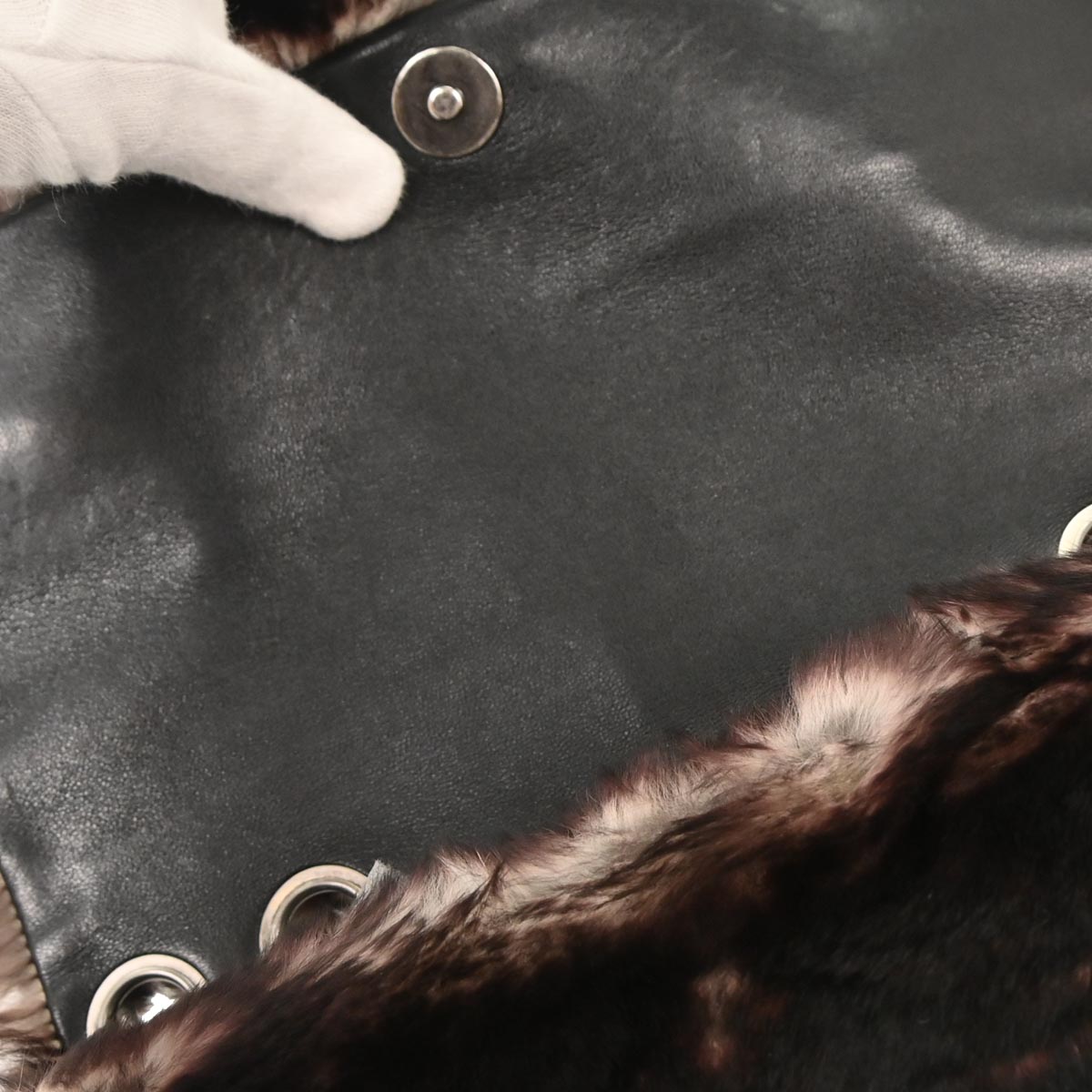 Chanel * 2014-2015 Brown Lapin Fur Shoulder Bag