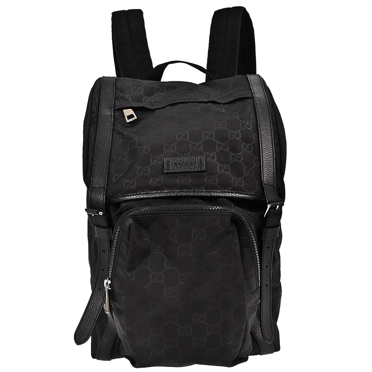 Gucci Black Nylon GG Daypack Backpack