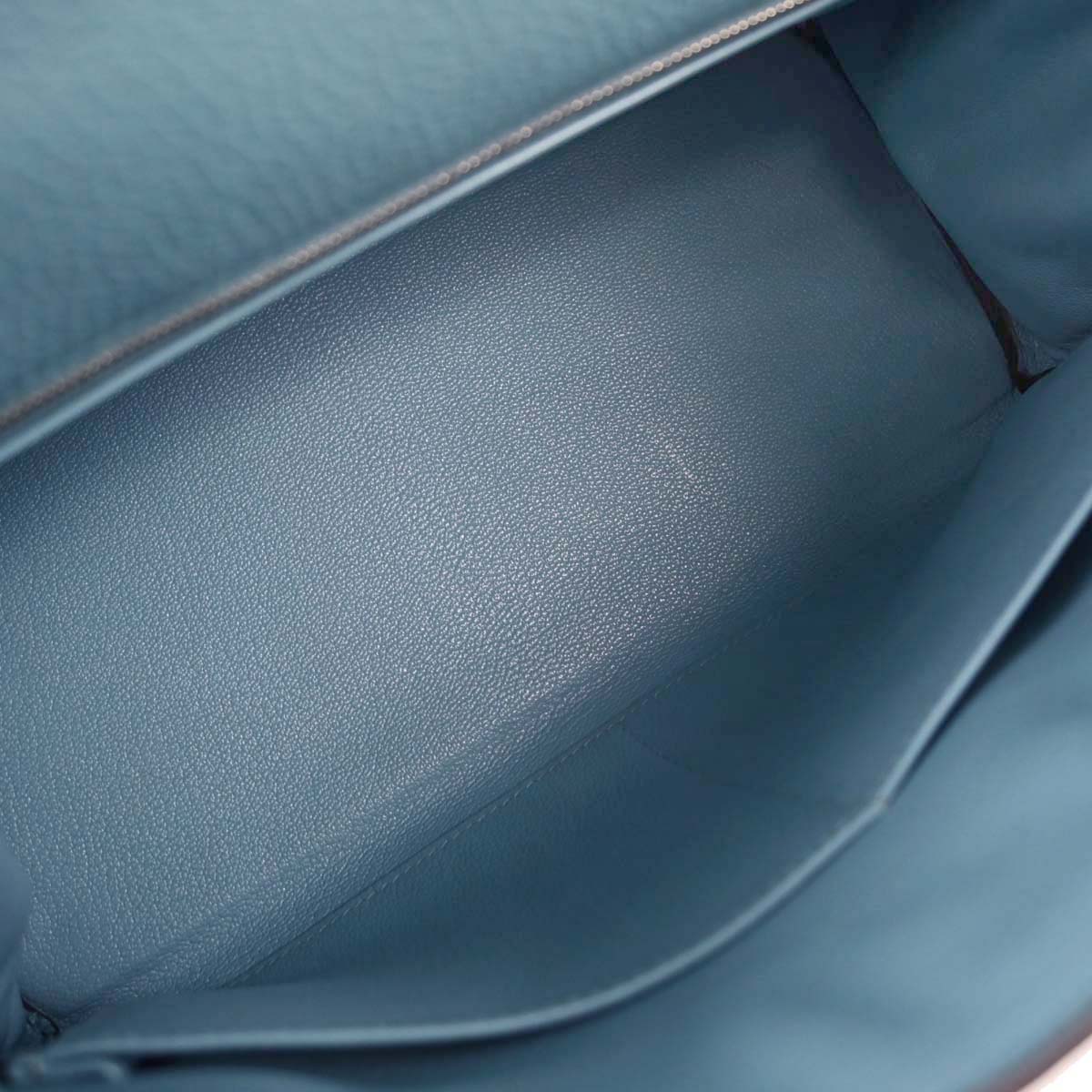 Hermes Blue Saint Cyr Taurillon Clemence Kelly 28 Retourne Handbag