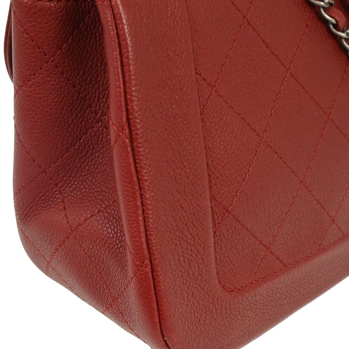 Chanel 2014-2015 Red Caviar Shoulder Bag