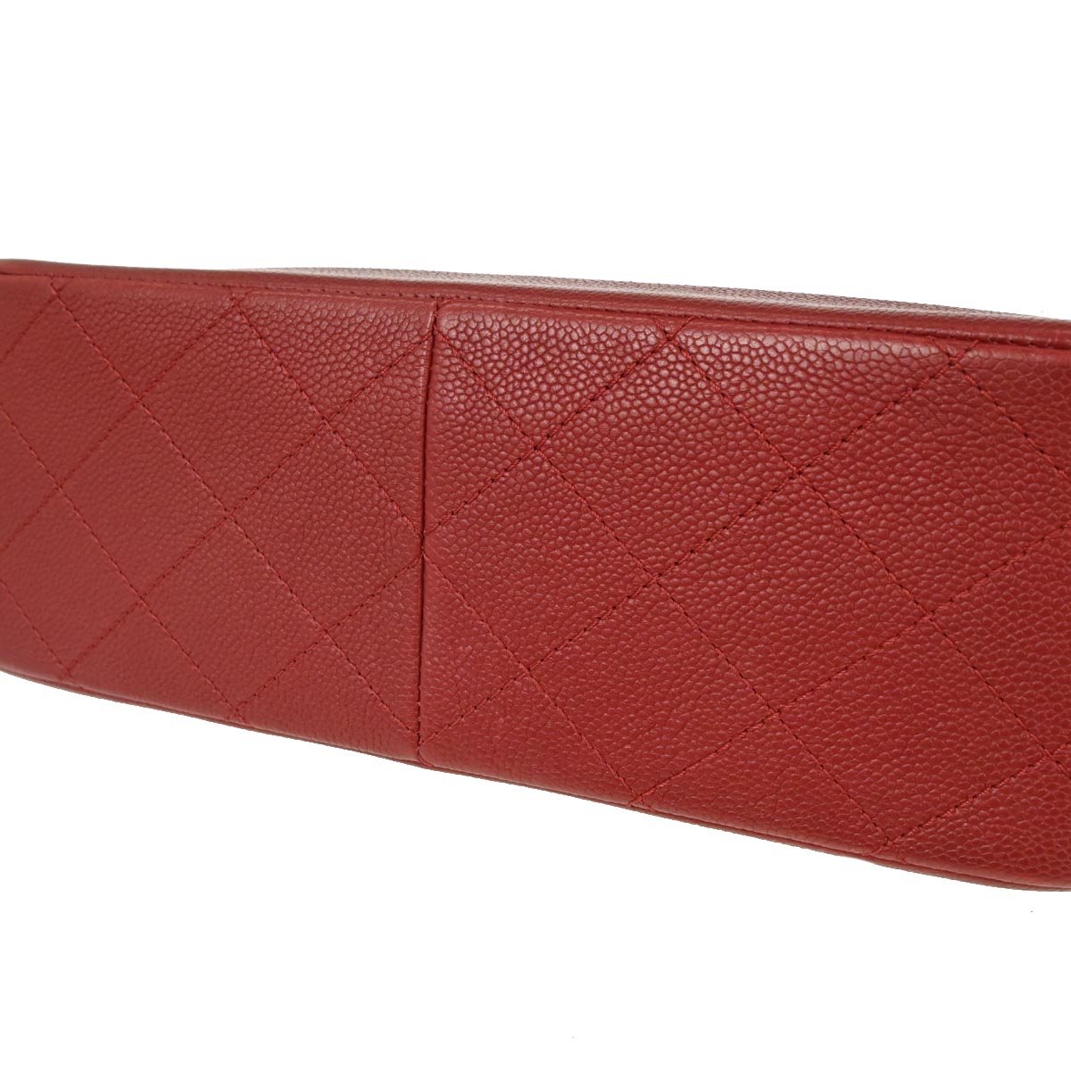 Chanel 2014-2015 Red Caviar Shoulder Bag