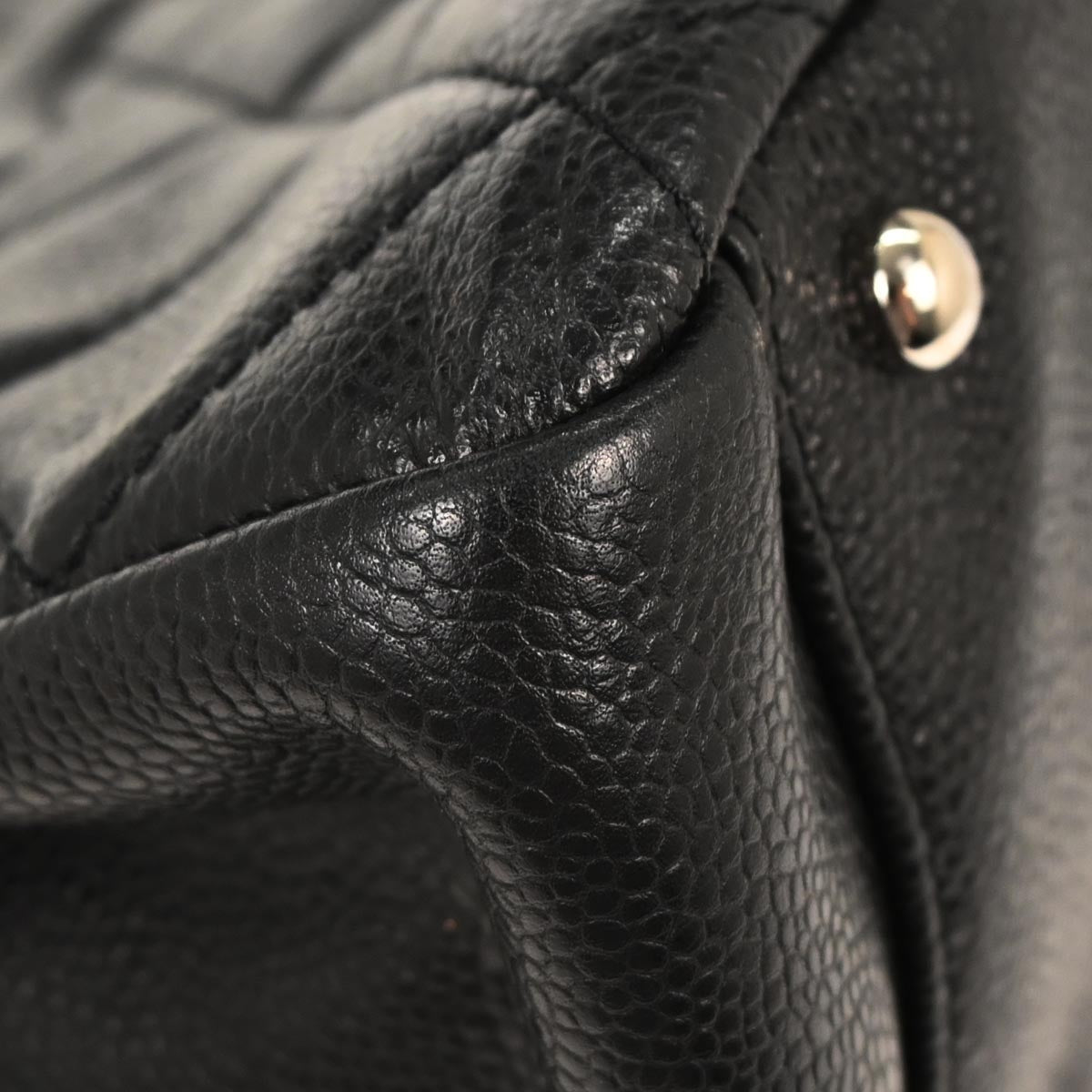 Chanel 2013-2014 Black Caviar Timeless CC Chain Tote Bag