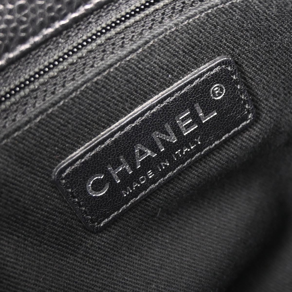 Chanel 2013-2014 Black Caviar Timeless CC Chain Tote Bag