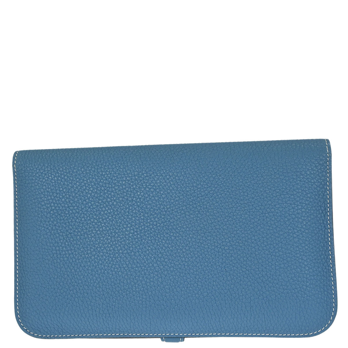 Hermes Blue Jean Green Togo Dogon GM Wallet