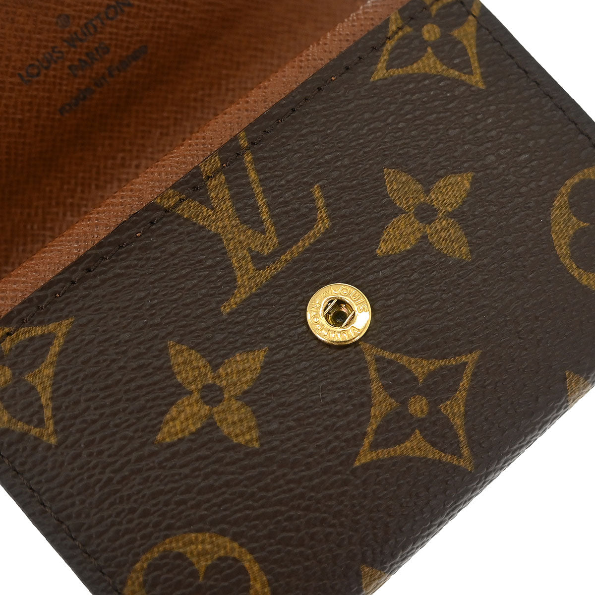 Louis Vuitton Monogram Porte Monnaie Plat Coin Case Wallet M61930
