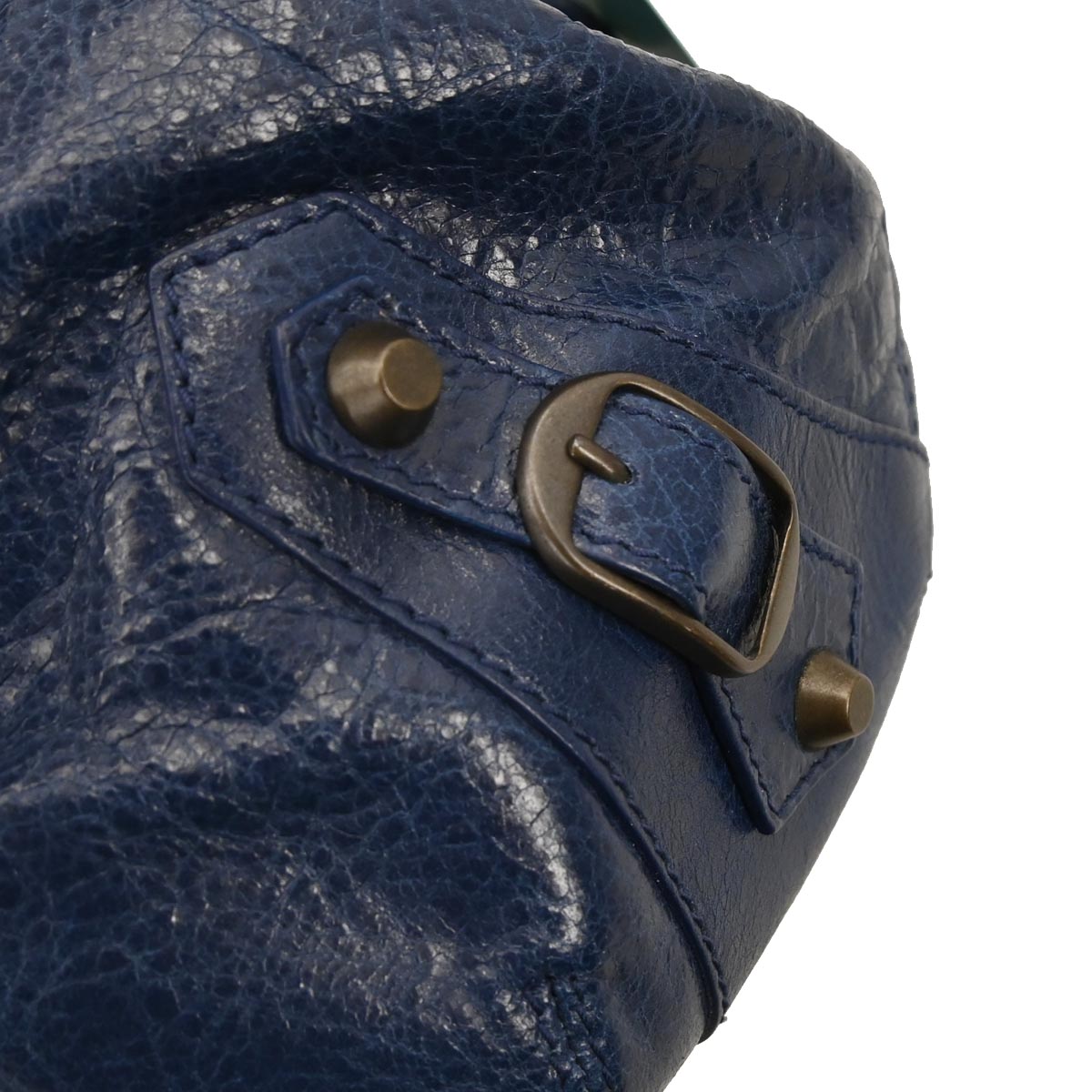 Balenciaga Blue Classic Mini Pompon 2way Shoulder Handbag