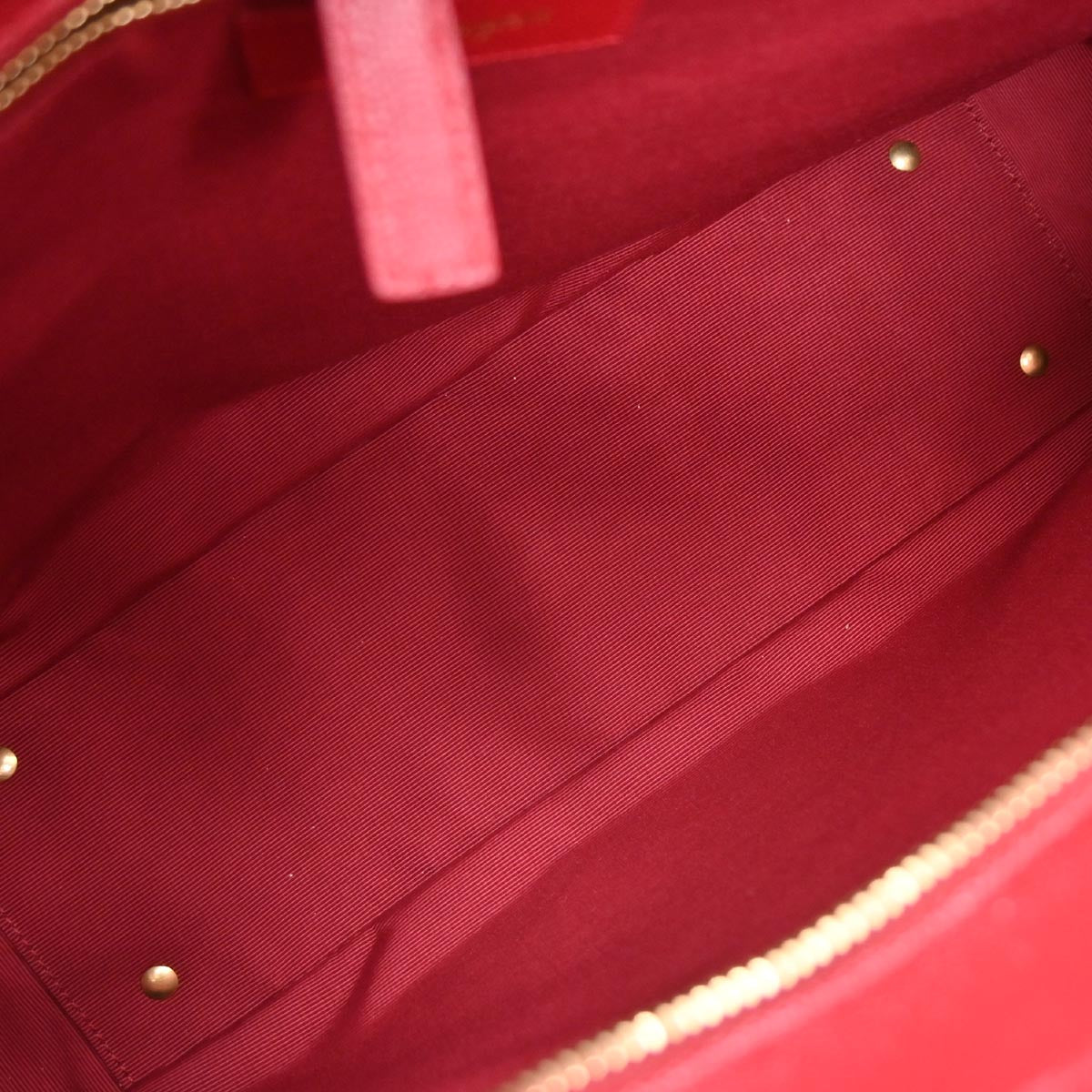 Saint Laurent Red Leather Sac Museum Tote Handbag