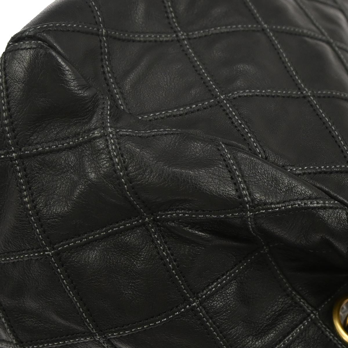 Chanel Black Lambskin Bicolore Tote Handbag