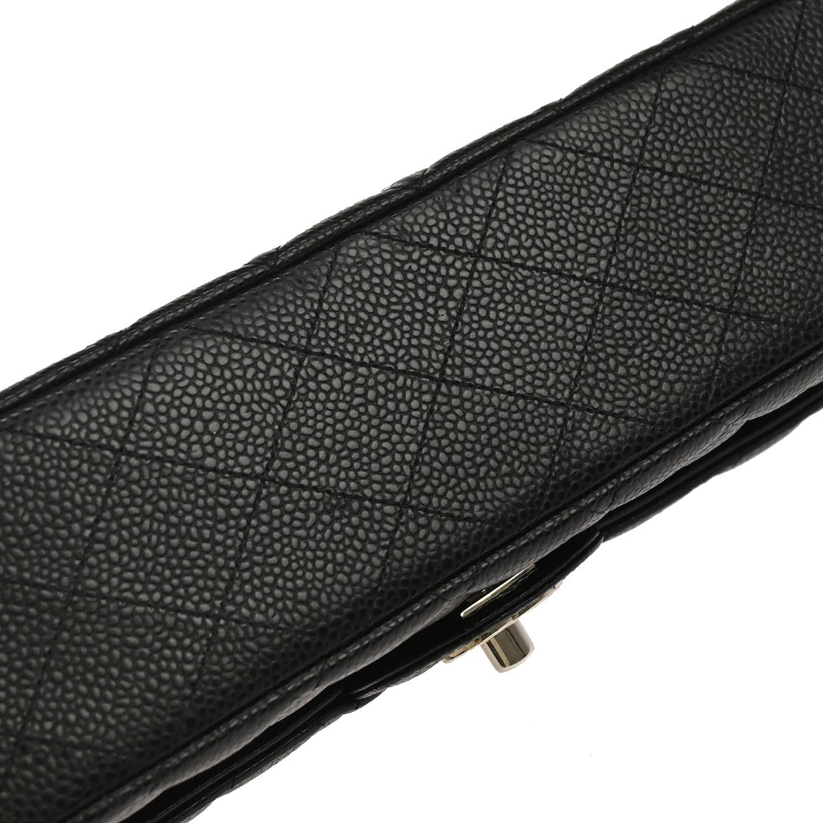 Chanel Black Caviar Skin Medium Classic Double Flap Shoulder Bag