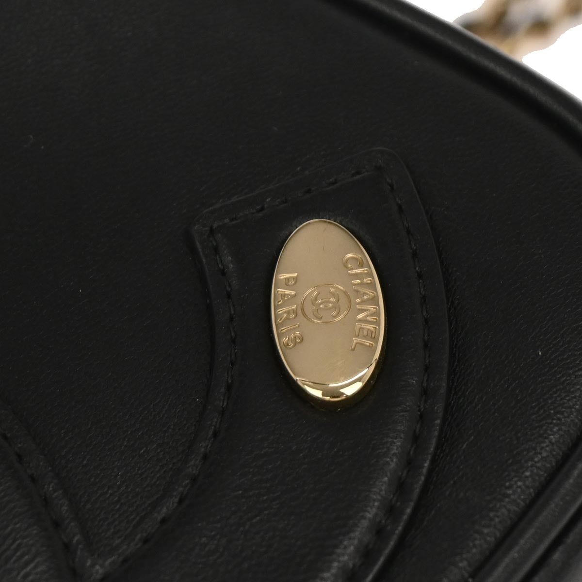 Chanel Black Lambskin CC Mania Camera Bag Shoulder Bag