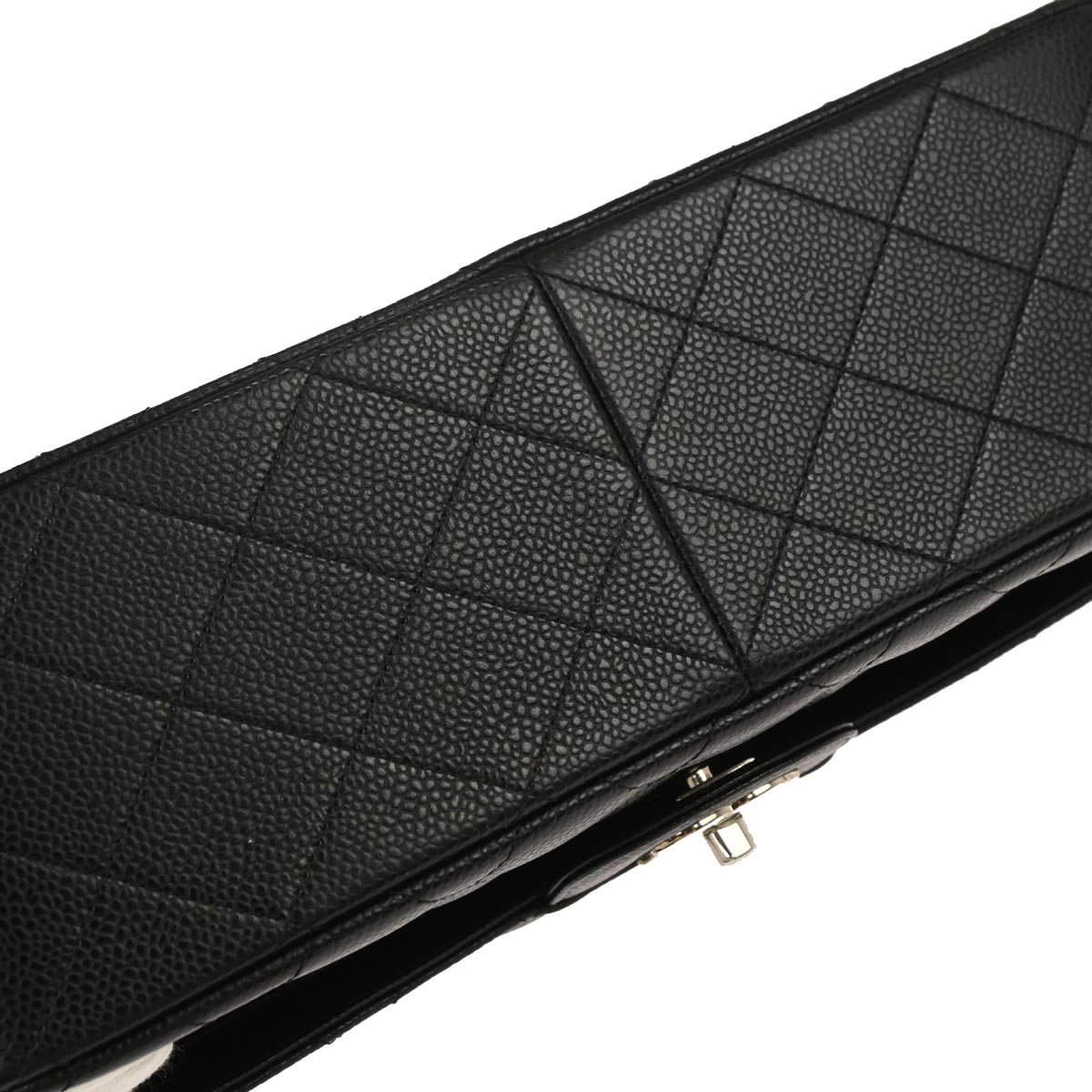 Chanel Black Caviar Skin Classic Double Flap Shoulder Bag