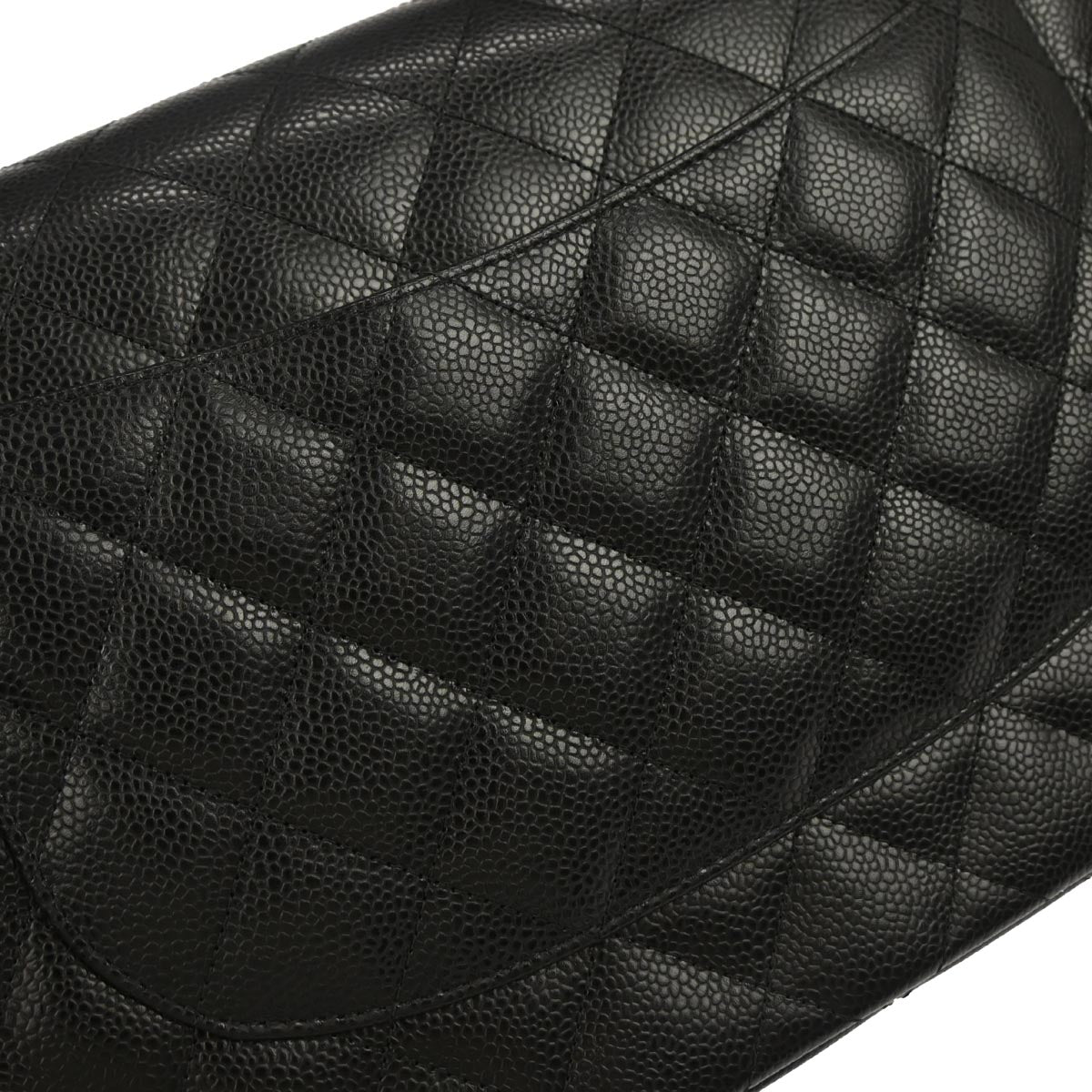 Chanel Black Caviar Skin Classic Double Flap Shoulder Bag