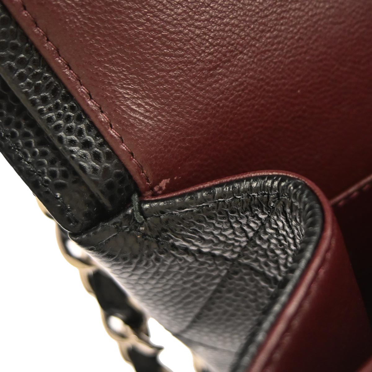 Chanel Black Caviar Skin Classic Double Flap Shoulder Bag