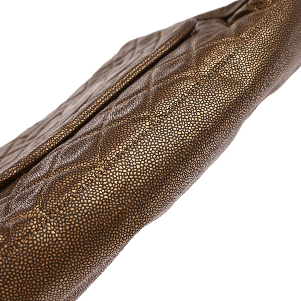 Chanel Brown Caviar Skin Timeless Accordion Flap Shoulder Bag