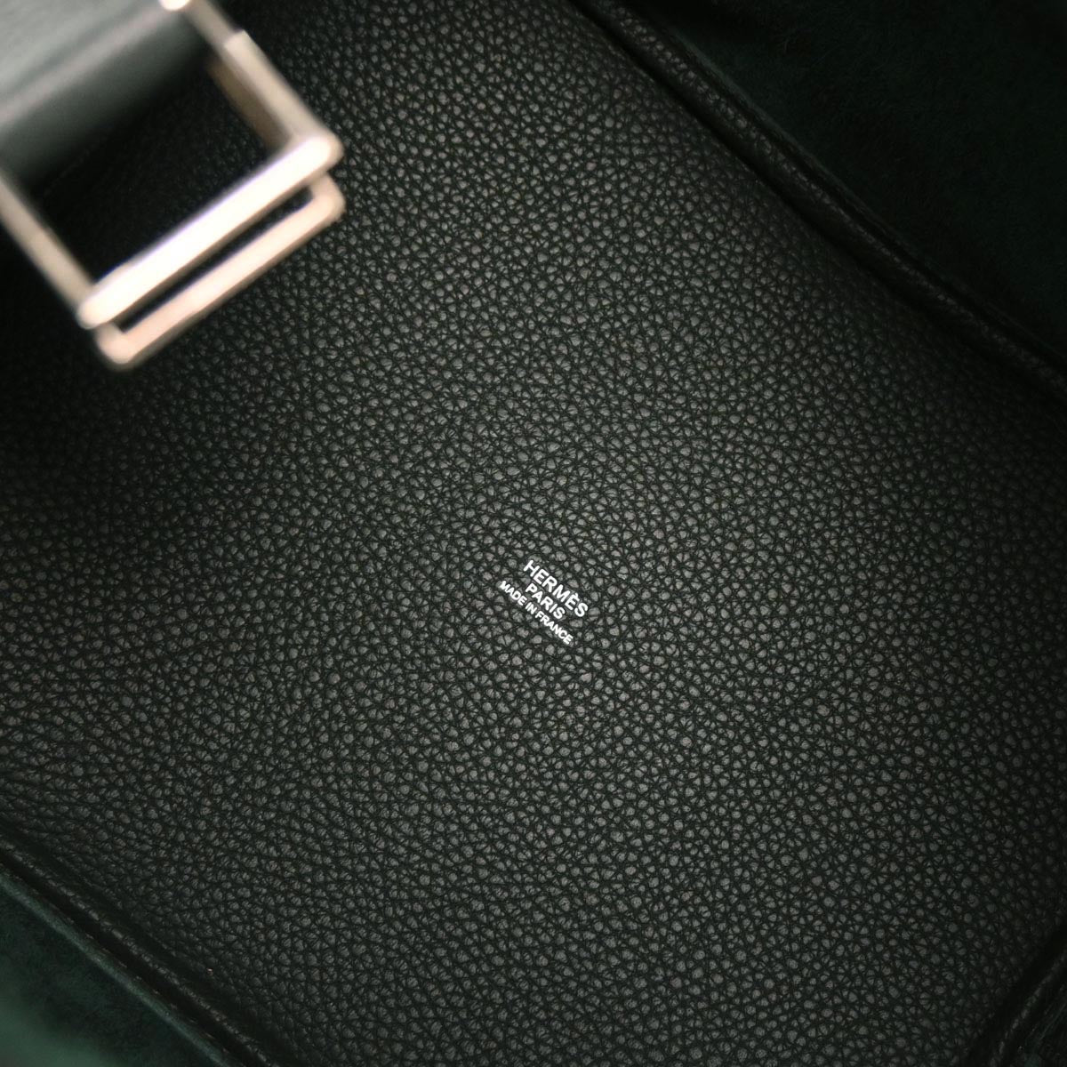 Hermes Vert Fonce Taurillon Clemence Picotin Lock 26 GM Handbag