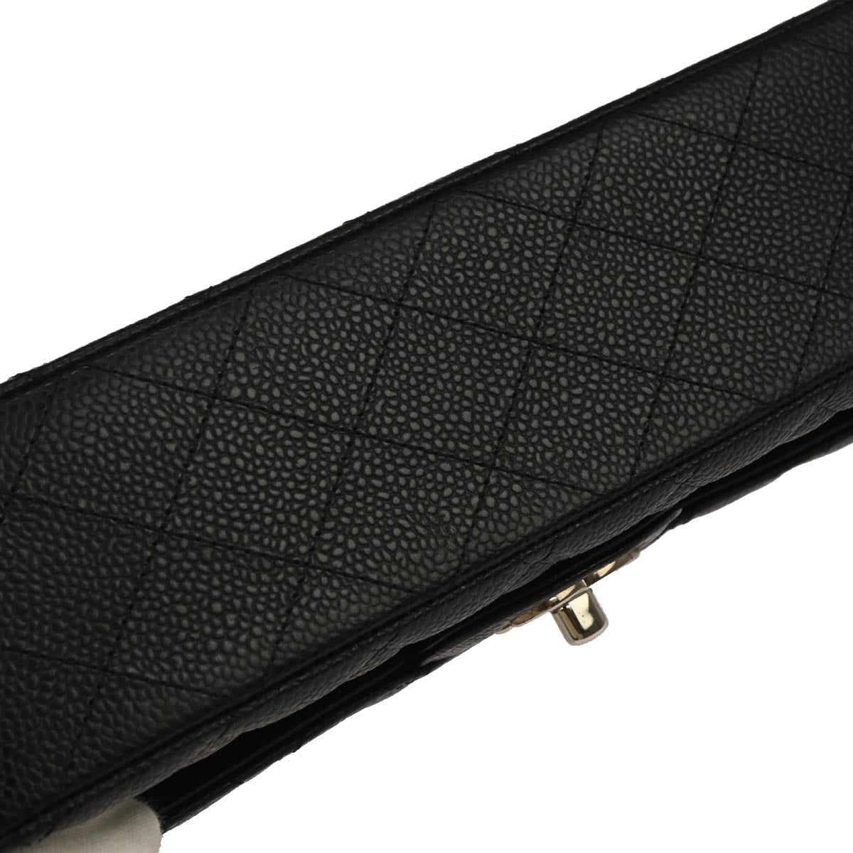 Chanel Black Caviar Skin Medium Classic Double Flap Shoulder Bag