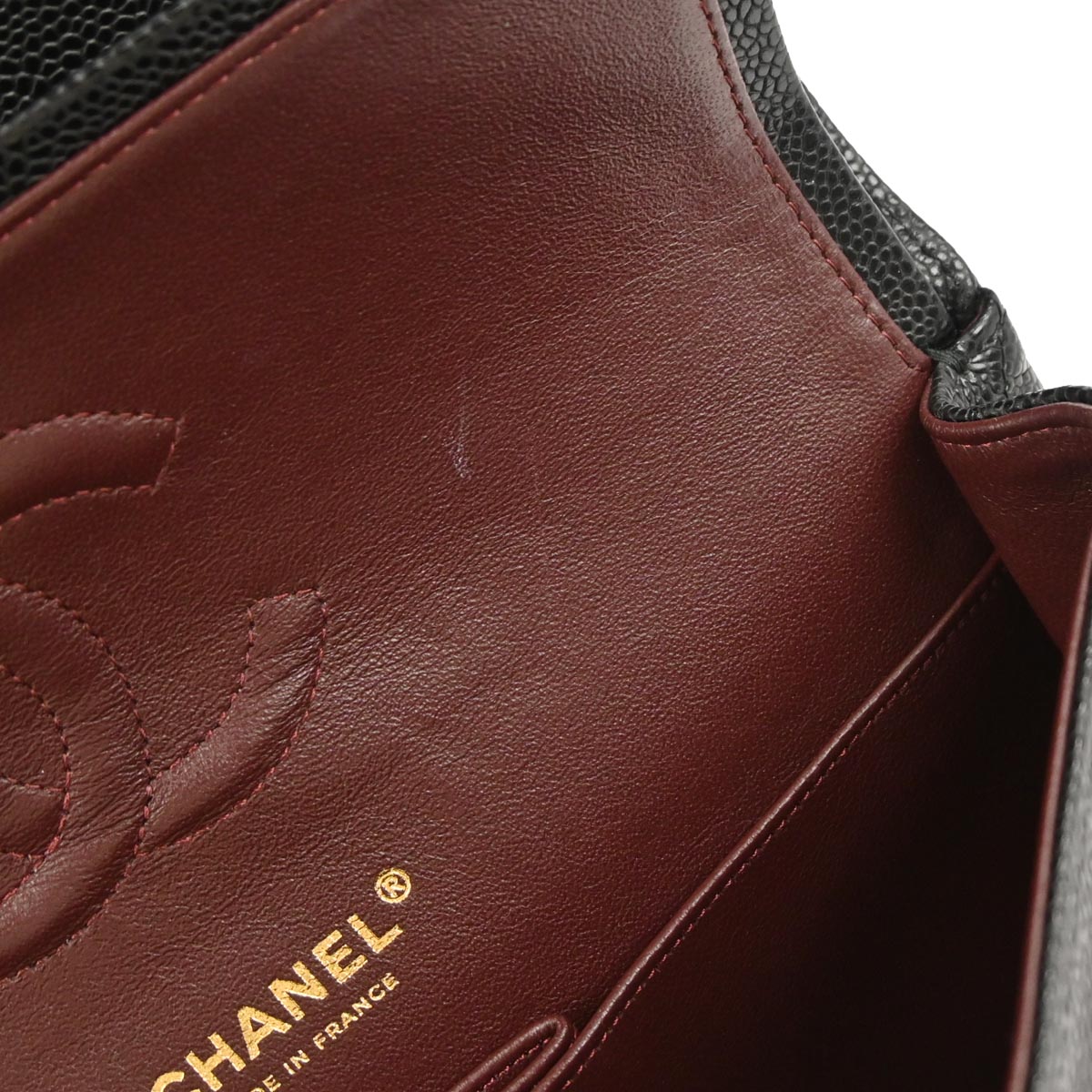 Chanel Black Caviar Skin Medium Classic Double Flap Shoulder Bag