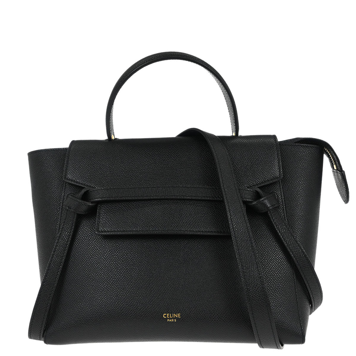 Celine Black Belt Bag 2way Shoulder Handbag
