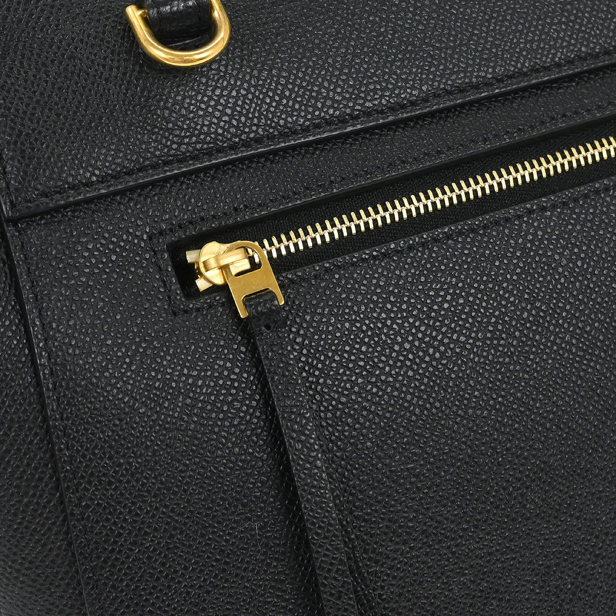 Celine Black Belt Bag 2way Shoulder Handbag