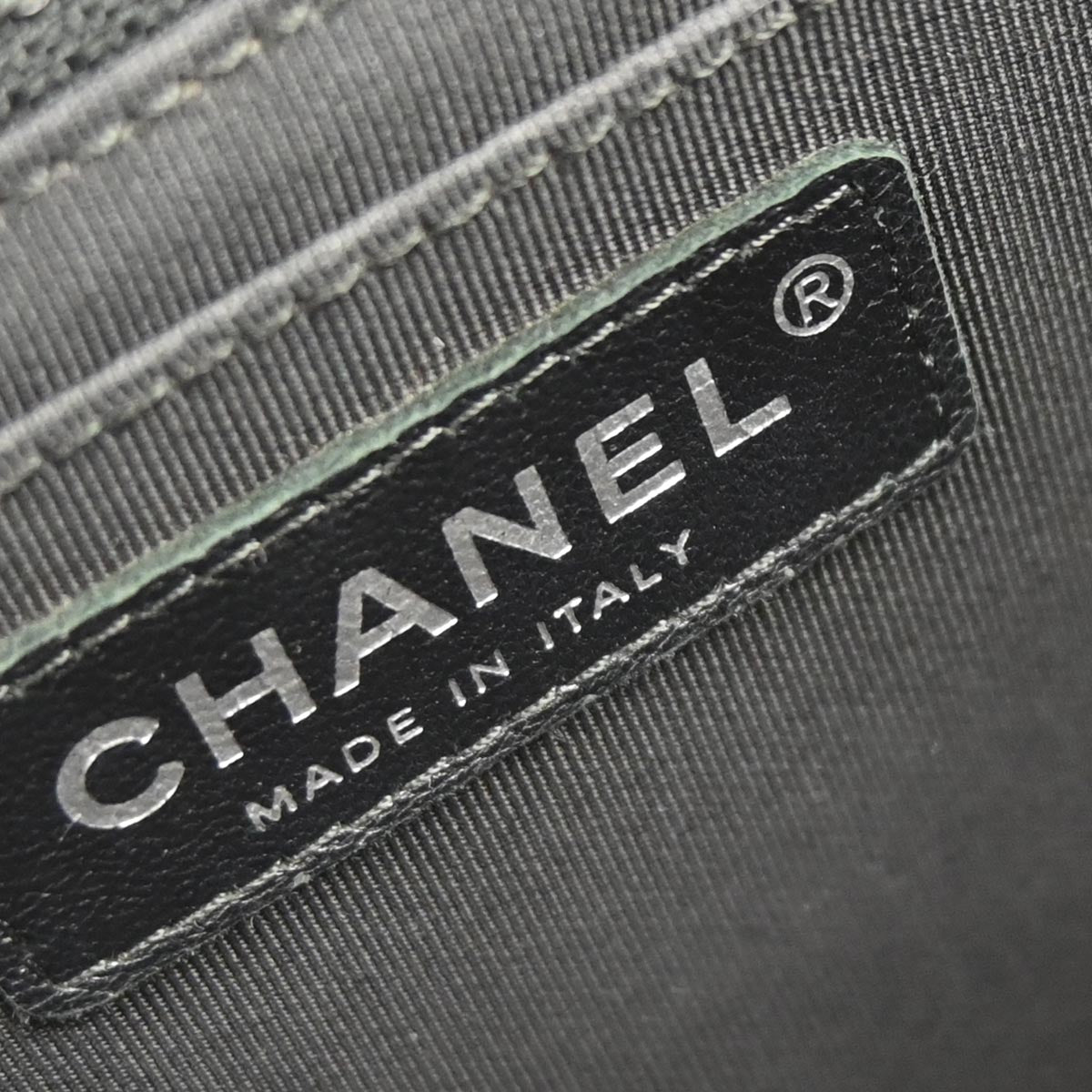 Chanel Black Caviar Skin Chevron Flap Bag Shoulder Bag